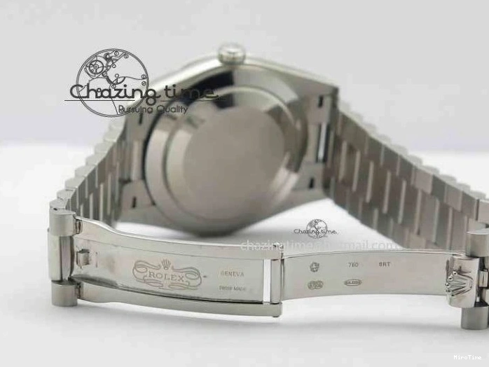 MiroTime 0423 Unisex Day Date 40mm SS BP Maker Best Edition Silver Dial Diamond Markers On SS Bracelet ETA 3690